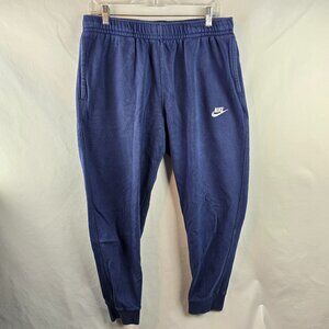 Nike Sweatpants Mens Large Blue Joggers Sportswear Club Fleece Athleisure Sporty